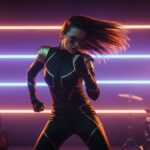 Against the Odds by Luke Ai Music artwork showing a powerful dancer performing under neon stage lights representing confidence and resilience