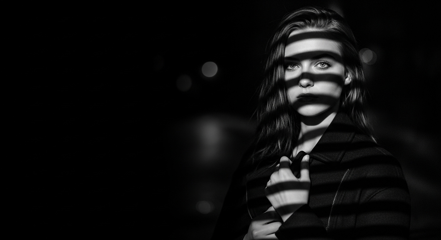 dramatic shadow portrait visual for Still Wet Pavement by Luke Ai Music symbolizing lingering memories and emotional aftermath