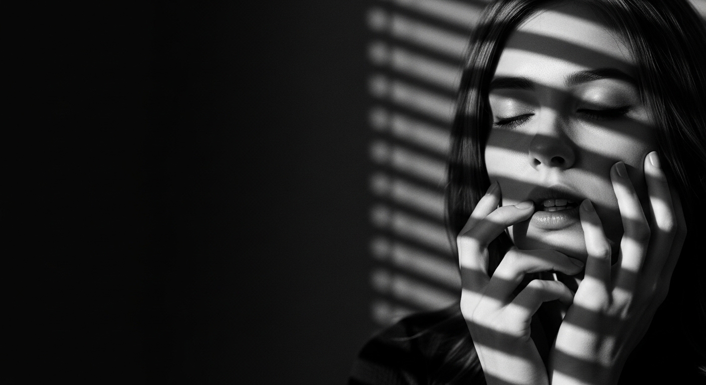 dramatic shadow portrait visual for Taste The Salt by Luke Ai Music symbolizing nostalgic memories and quiet reflection