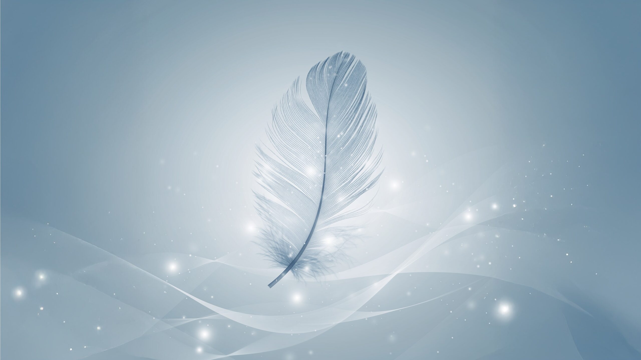 The Space Where You Breathe by Luke Ai Music artwork showing a floating feather in a calm airy space symbolizing lightness, peace, and relaxation