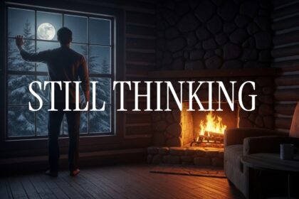 Midnight fireplace with glowing embers and emotional music live stream ambience