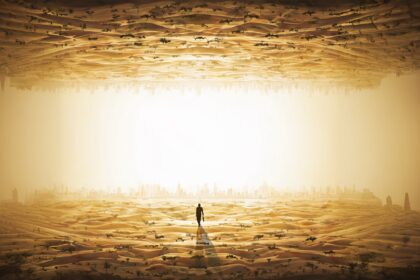 coastal sunrise horizon artwork for the song Where Daylights Lead by Luke Ai Music