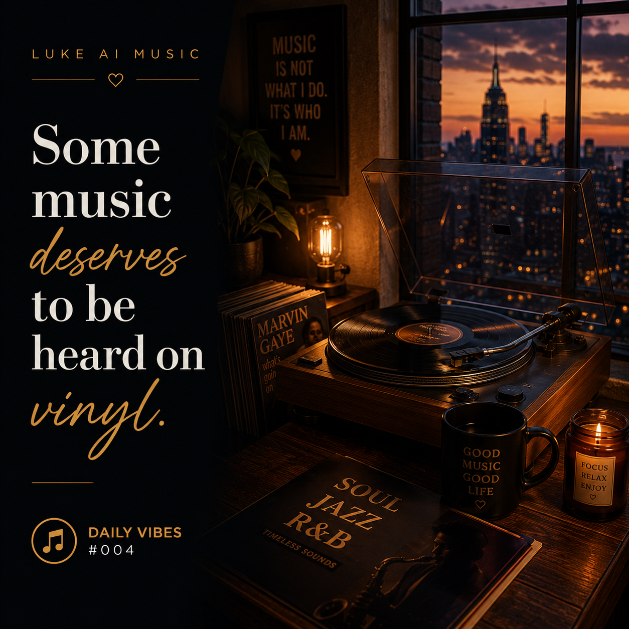 Daily Vibes #004 – Some Music Deserves to Be Heard on Vinyl. | Luke Ai Music